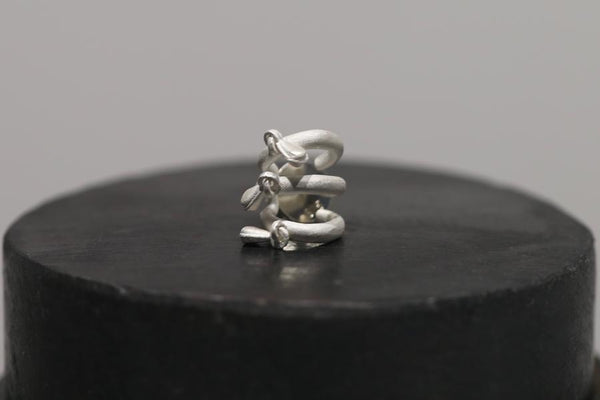 OLIO E ACETO Pure silver multi -layer star earrings/only OA02E12